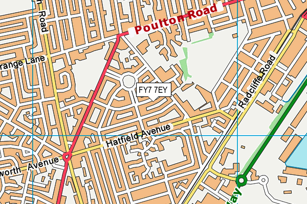 FY7 7EY map - OS VectorMap District (Ordnance Survey)