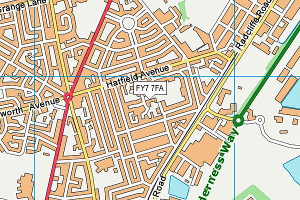 FY7 7FA map - OS VectorMap District (Ordnance Survey)