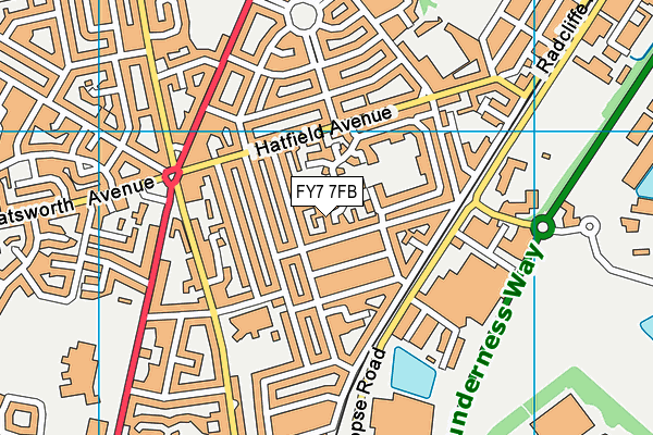 FY7 7FB map - OS VectorMap District (Ordnance Survey)