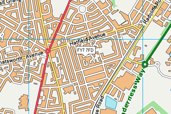 FY7 7FD map - OS VectorMap District (Ordnance Survey)