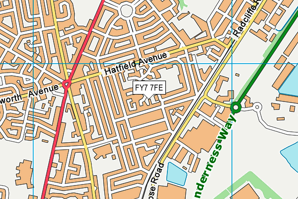 FY7 7FE map - OS VectorMap District (Ordnance Survey)