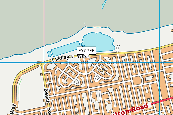 FY7 7FF map - OS VectorMap District (Ordnance Survey)
