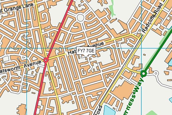 FY7 7GE map - OS VectorMap District (Ordnance Survey)