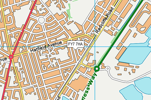 FY7 7HA map - OS VectorMap District (Ordnance Survey)