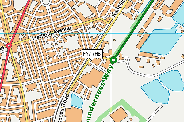 FY7 7HB map - OS VectorMap District (Ordnance Survey)
