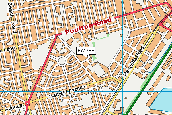 FY7 7HE map - OS VectorMap District (Ordnance Survey)