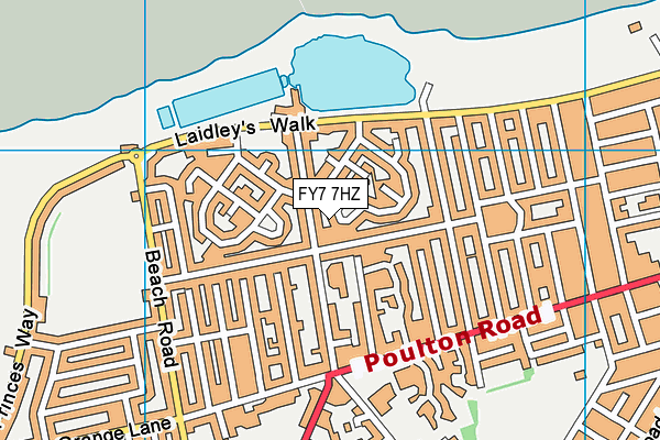 FY7 7HZ map - OS VectorMap District (Ordnance Survey)