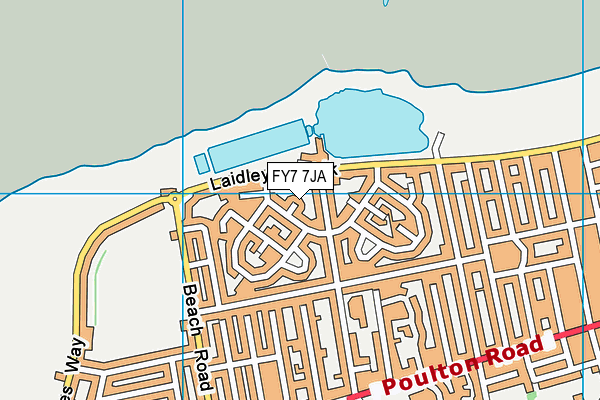 FY7 7JA map - OS VectorMap District (Ordnance Survey)
