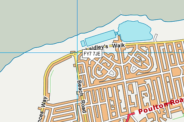 FY7 7JE map - OS VectorMap District (Ordnance Survey)