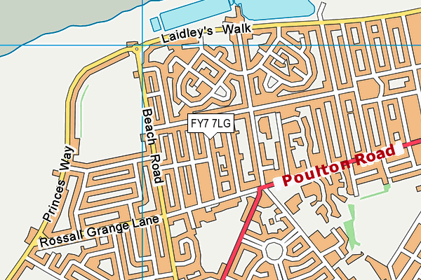 FY7 7LG map - OS VectorMap District (Ordnance Survey)