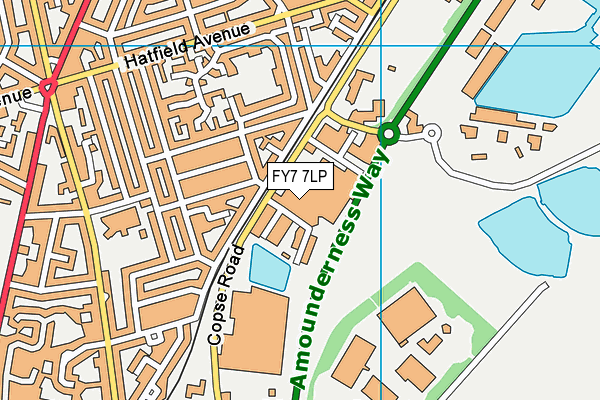 FY7 7LP map - OS VectorMap District (Ordnance Survey)
