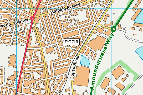 FY7 7LR map - OS VectorMap District (Ordnance Survey)