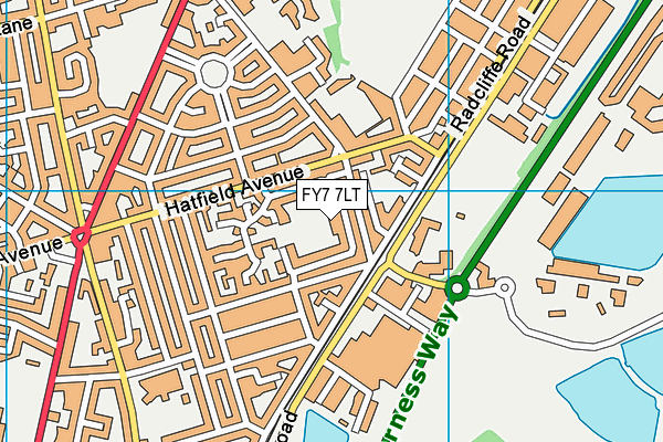 FY7 7LT map - OS VectorMap District (Ordnance Survey)