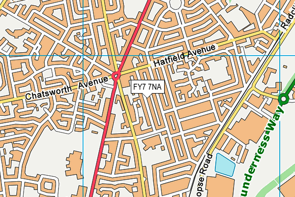FY7 7NA map - OS VectorMap District (Ordnance Survey)