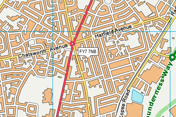 FY7 7NB map - OS VectorMap District (Ordnance Survey)