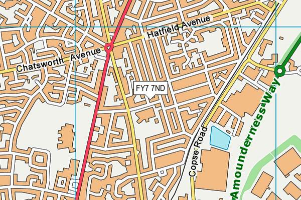 FY7 7ND map - OS VectorMap District (Ordnance Survey)