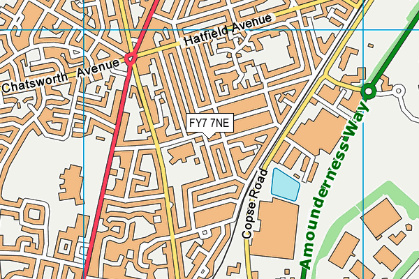 FY7 7NE map - OS VectorMap District (Ordnance Survey)
