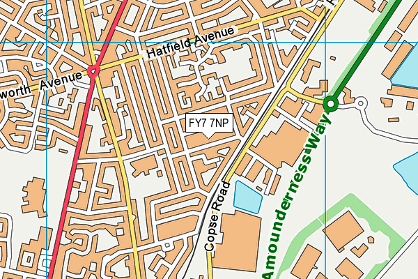 FY7 7NP map - OS VectorMap District (Ordnance Survey)