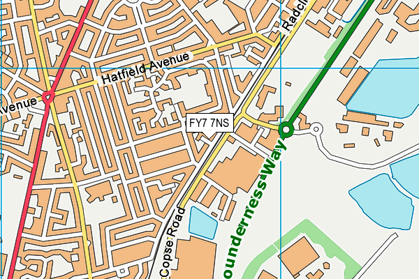 FY7 7NS map - OS VectorMap District (Ordnance Survey)