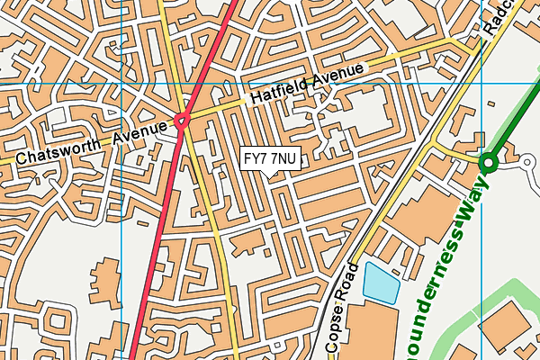 FY7 7NU map - OS VectorMap District (Ordnance Survey)