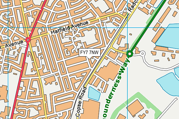 FY7 7NW map - OS VectorMap District (Ordnance Survey)