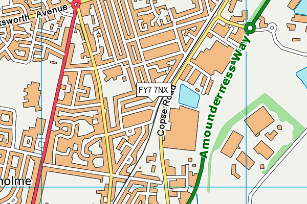 FY7 7NX map - OS VectorMap District (Ordnance Survey)