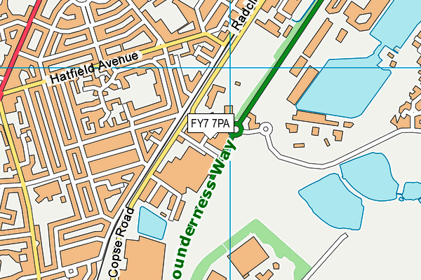 FY7 7PA map - OS VectorMap District (Ordnance Survey)