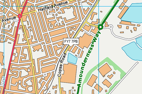 FY7 7PB map - OS VectorMap District (Ordnance Survey)