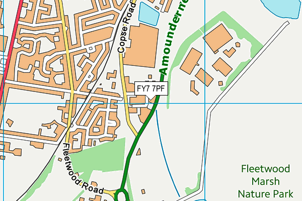 FY7 7PF map - OS VectorMap District (Ordnance Survey)