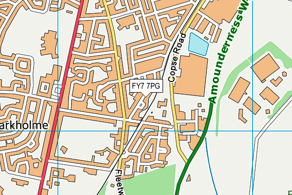 FY7 7PG map - OS VectorMap District (Ordnance Survey)