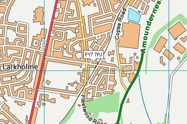 FY7 7PJ map - OS VectorMap District (Ordnance Survey)