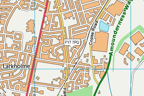 FY7 7PQ map - OS VectorMap District (Ordnance Survey)