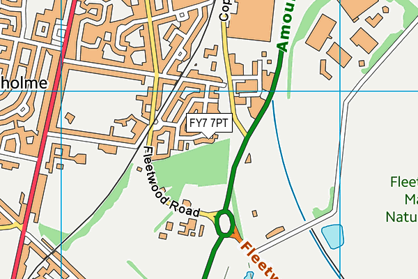 FY7 7PT map - OS VectorMap District (Ordnance Survey)