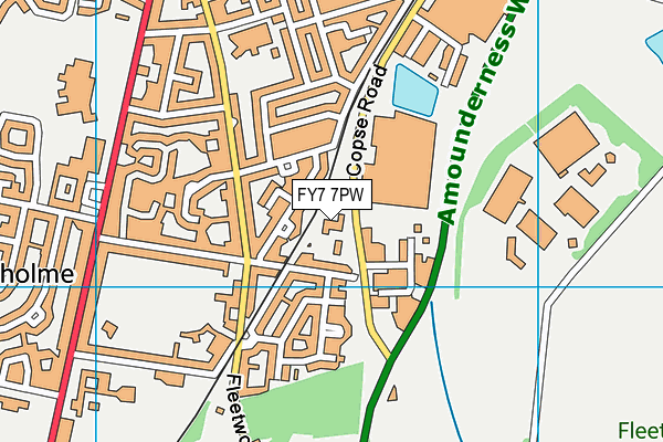 FY7 7PW map - OS VectorMap District (Ordnance Survey)