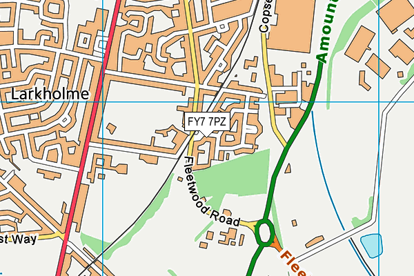 FY7 7PZ map - OS VectorMap District (Ordnance Survey)