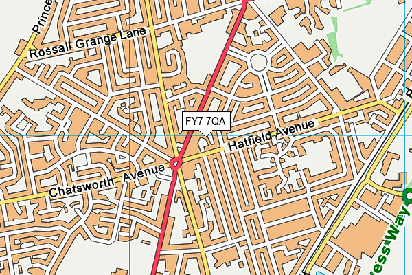 FY7 7QA map - OS VectorMap District (Ordnance Survey)