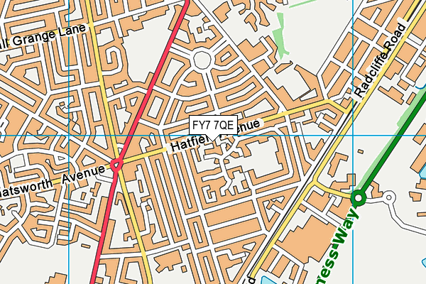 FY7 7QE map - OS VectorMap District (Ordnance Survey)