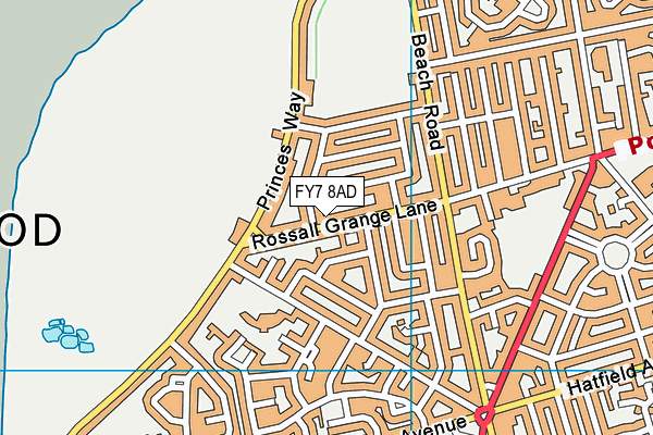 FY7 8AD map - OS VectorMap District (Ordnance Survey)