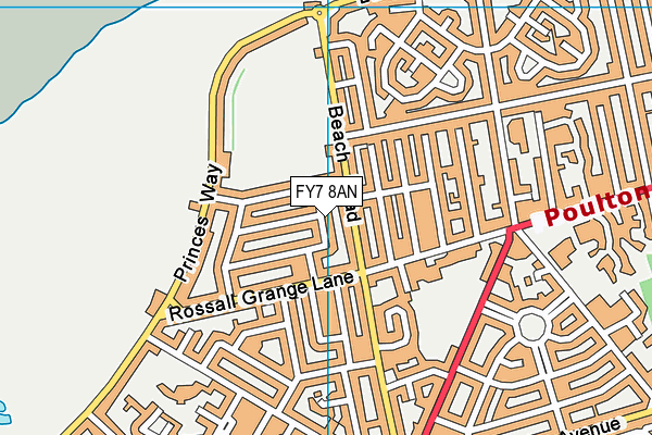 FY7 8AN map - OS VectorMap District (Ordnance Survey)