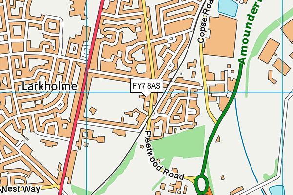 Fleetwood Cricket Club map (FY7 8AS) - OS VectorMap District (Ordnance Survey)