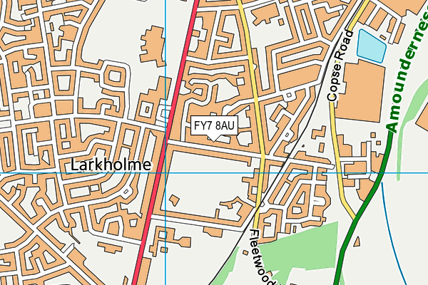 FY7 8AU map - OS VectorMap District (Ordnance Survey)