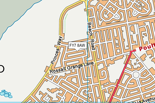 FY7 8AW map - OS VectorMap District (Ordnance Survey)