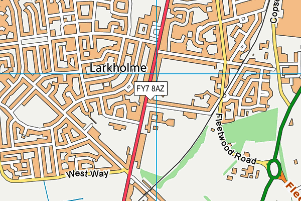 FY7 8AZ map - OS VectorMap District (Ordnance Survey)