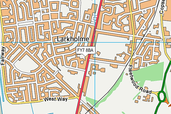 FY7 8BA map - OS VectorMap District (Ordnance Survey)