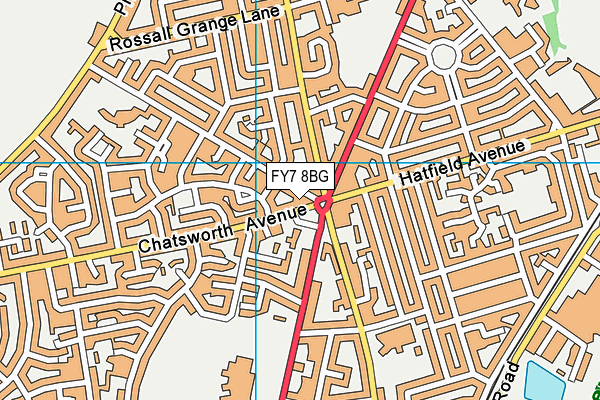 FY7 8BG map - OS VectorMap District (Ordnance Survey)