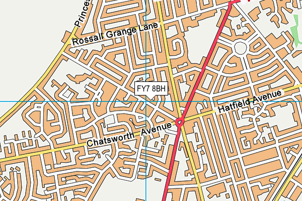 FY7 8BH map - OS VectorMap District (Ordnance Survey)