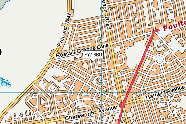 FY7 8BU map - OS VectorMap District (Ordnance Survey)