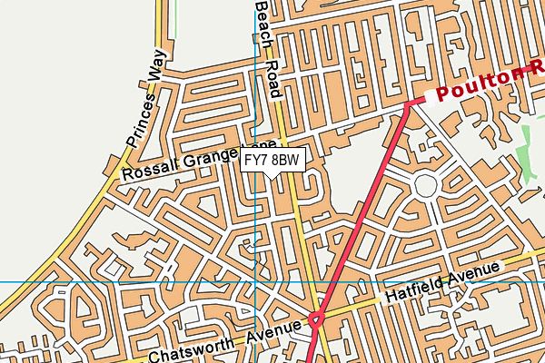 FY7 8BW map - OS VectorMap District (Ordnance Survey)