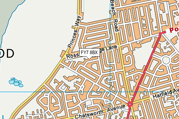 FY7 8BX map - OS VectorMap District (Ordnance Survey)