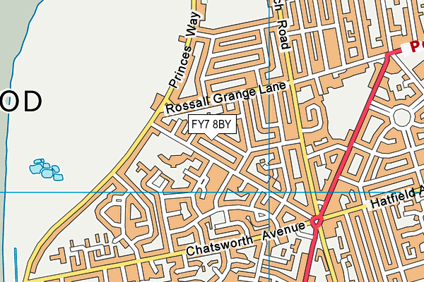FY7 8BY map - OS VectorMap District (Ordnance Survey)